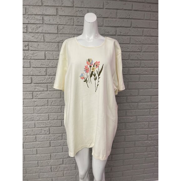 Elisabeth by Liz Claiborne Women Cotton Short Sleeve T-Shirt Size 1X NWT - Picture 1 of 9